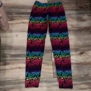 Colorful Patterned Kids Leggings, Dori Creations size 8/10